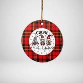 Clan Brodie Modern Tartan Gnome Round Ceramic Ornament JS13 Brodie Modern Tartan Tartan Christmas